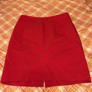 Red Split Skirt